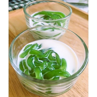 ลอดช่องเส้นแก้ว ผักผลไม้ Homemadeแท้100% ต้นตำรับสูตรคุณยายBy jasmine 500กรัม