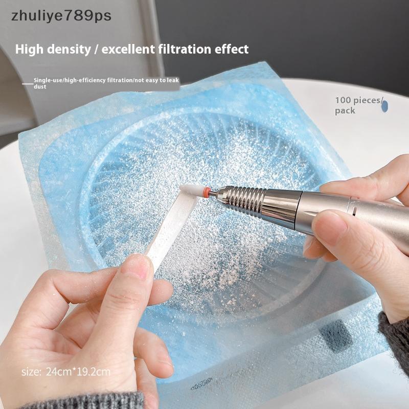 Zhuliye789ps] 100 ชิ้นเล็บกําจัดฝุ่นกระดาษกรองกันฝุ่นตัดเสื้อกรองฝุ่นทําความสะอาดผ้าฝ้ายเล็บอุปกรณ์เ