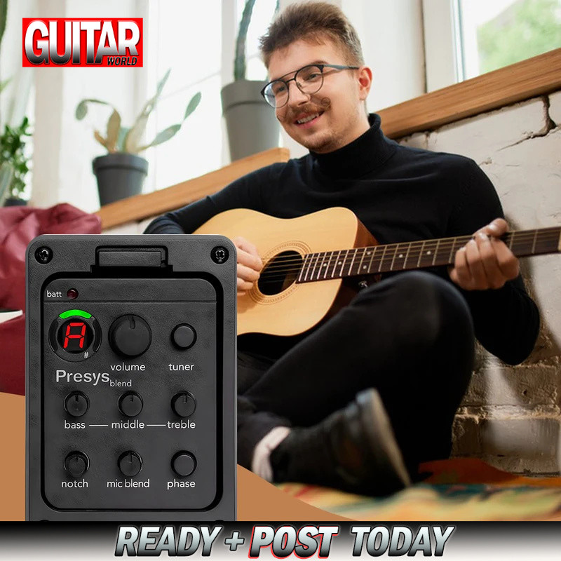 301 ปิ๊กอัพกีต้าร์พร้อมจูนเนอร์สําหรับ Fishman Presys Blend กีตาร์ Preamp EQ Equalizer