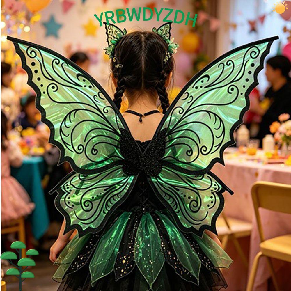 CRBWDK Fairy Wings, Princess Angel Wing Dress UP Angel Wings, Funny Organza Sparkling Butterfly Wing