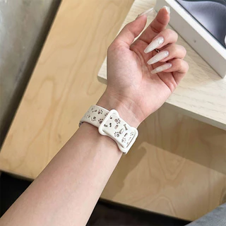 สายนาฬิกา Redmi watch 4 5 6 สายซิลิโคนนุ่ม รูปแบบกรงเล็บสุนัข Xiaomi Band 10 9 8 Pro สายนาฬิกาทดแทนระบายอากาศ