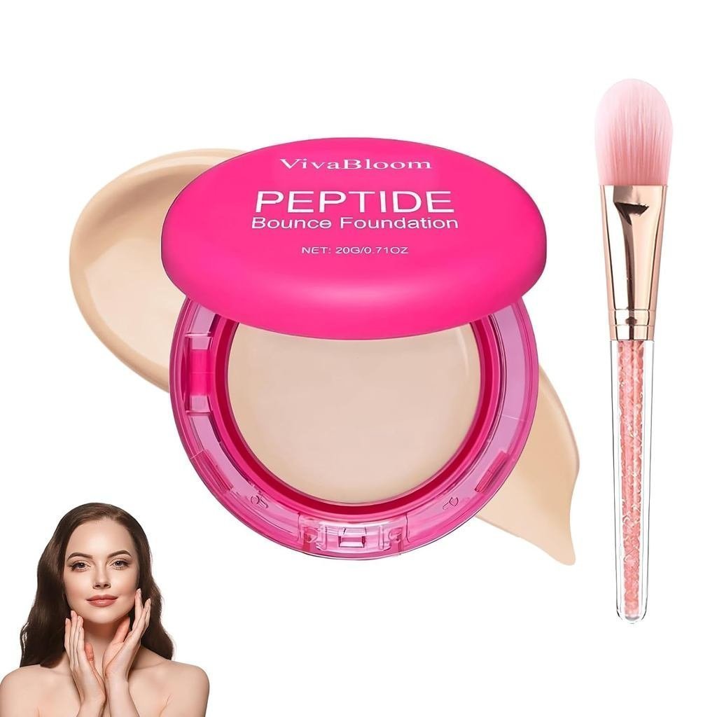 Peptide Elastic Moisturizing Liquid Foundation 0.71oz-Light Stackable CONCEALER-Lasting Makeup-Moist