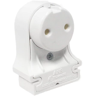 (แพ๊ค 2 ชิ้น) ANB ขั้วรับ หลอด T8 ทรงหน้าจั่ว มี มอก. (รุ่น F-107) 3A 250V (รหัสเก่า F103)