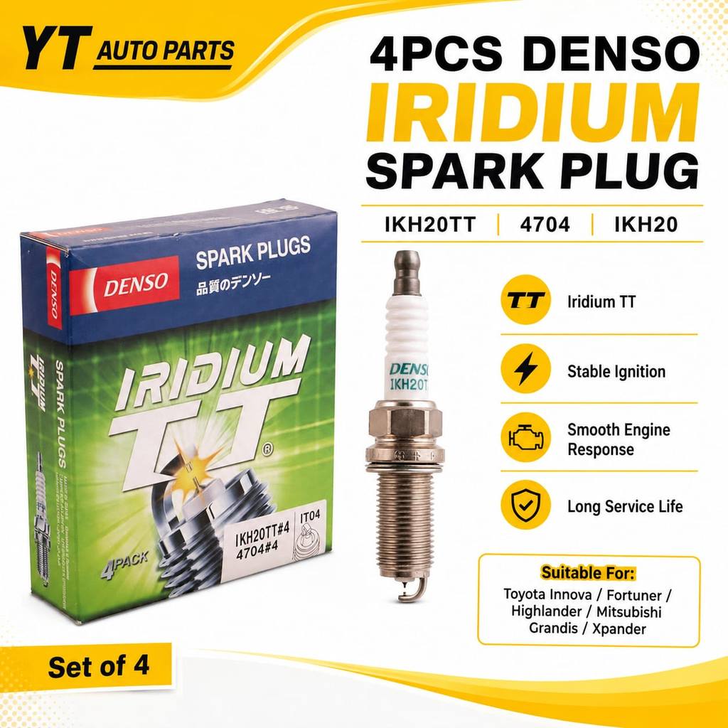 4PCS DENSO Iridium TT หัวเทียน IKH20TT 4704 IKH20 สําหรับ Toyota Innova Fortuner Highlander Mitsubis