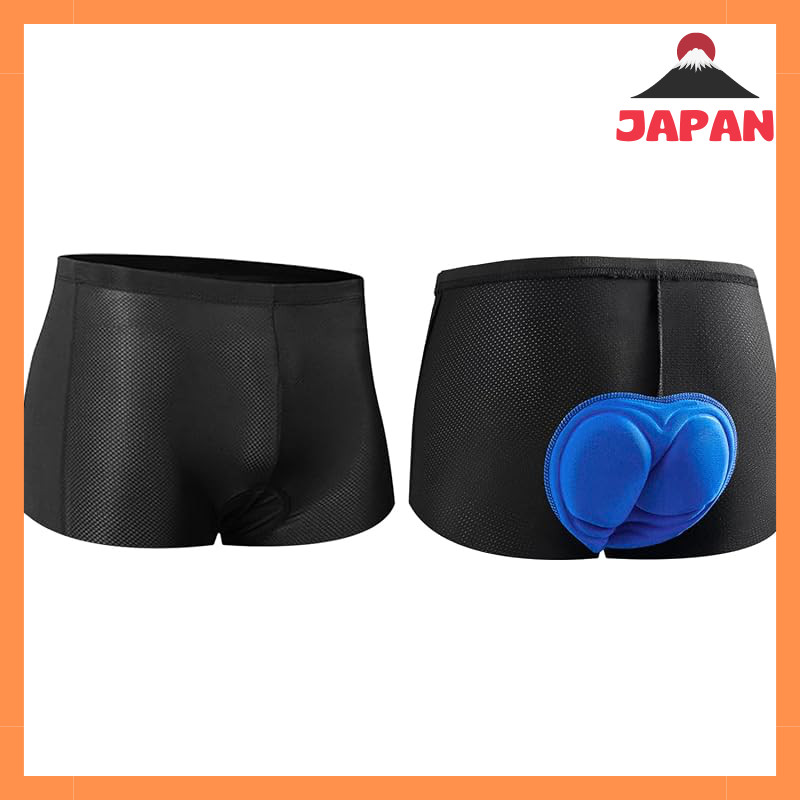[Pawinpaw] Men's Cycling Underwear with 3D Gel Padding - Shock Absorbing, Breathable, Antibacterial,