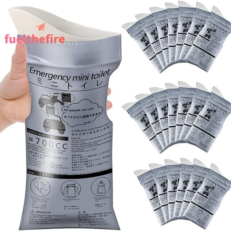 [Feel] 1/5PCS Outdoor Emergency Urinate Bags 700ml Easy Take Piss Bags Travel Mini Mobile Toilet for Baby Women Men Vomit Bag [ใหม่]