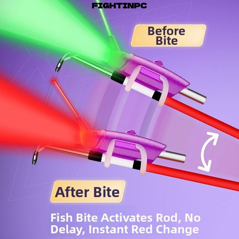 FIGHTINPC Fishing Pole Bite Alarm, Alert Light Bite Alarm Angling LED Alert Light, 2026 LED Light Fi