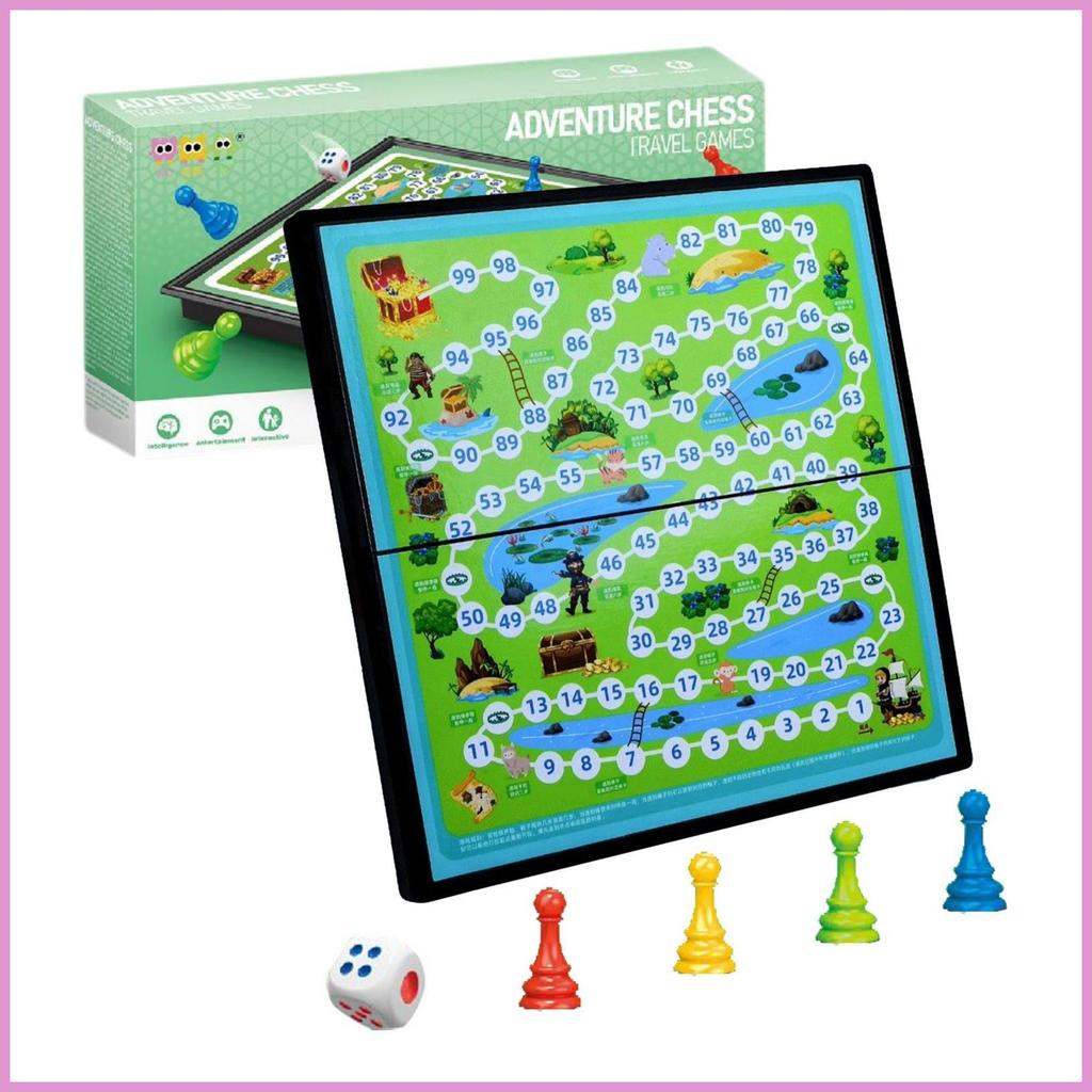 เกมกระดานการเดินทางสําหรับเด็กตลกพับได้แบบพกพา Multi Player Playset Magnet Chess เกมสําหรับเด็กผู้ให