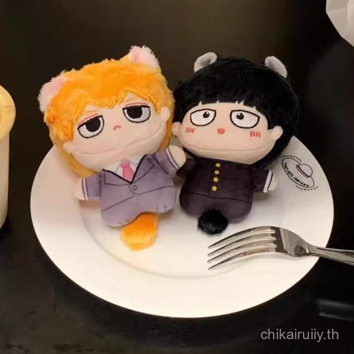 Mob Psycho 100 Shigeo Kageyama Arataka Reigen 10 ซม.พิมพ์ผ้าฝ้ายตุ๊กตาน่ารักอะนิเมะตุ๊กตามินิกระเป๋า