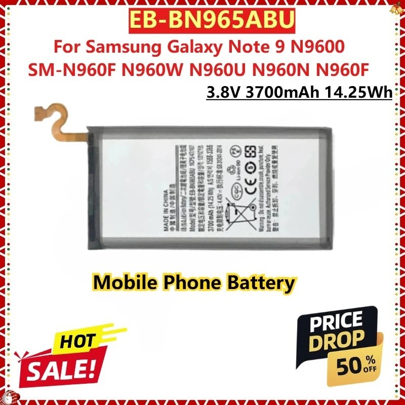 สําหรับ Samsung Galaxy หมายเหตุ 9 N9600 SM-N960F N960W N960U N960N N960F แบตเตอรี่โทรศัพท์มือถือใหม่