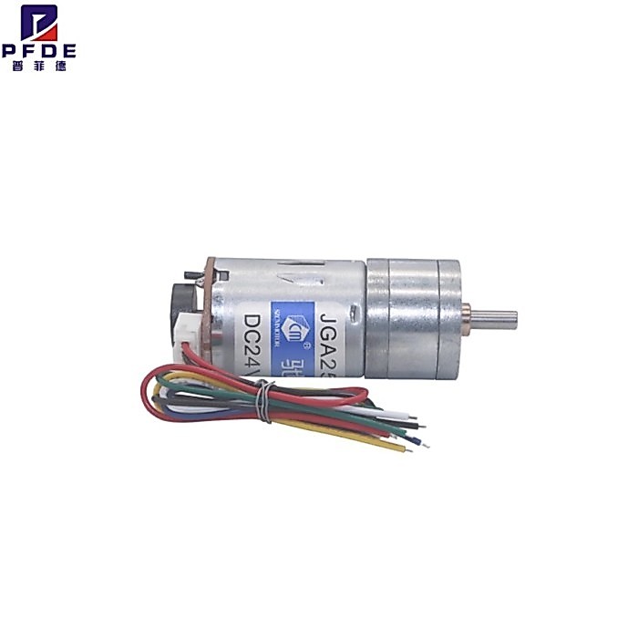 DC Deceleration Motor with Encoder  GA25-370  Speed Measurement Code Disc Strong Moment Available i