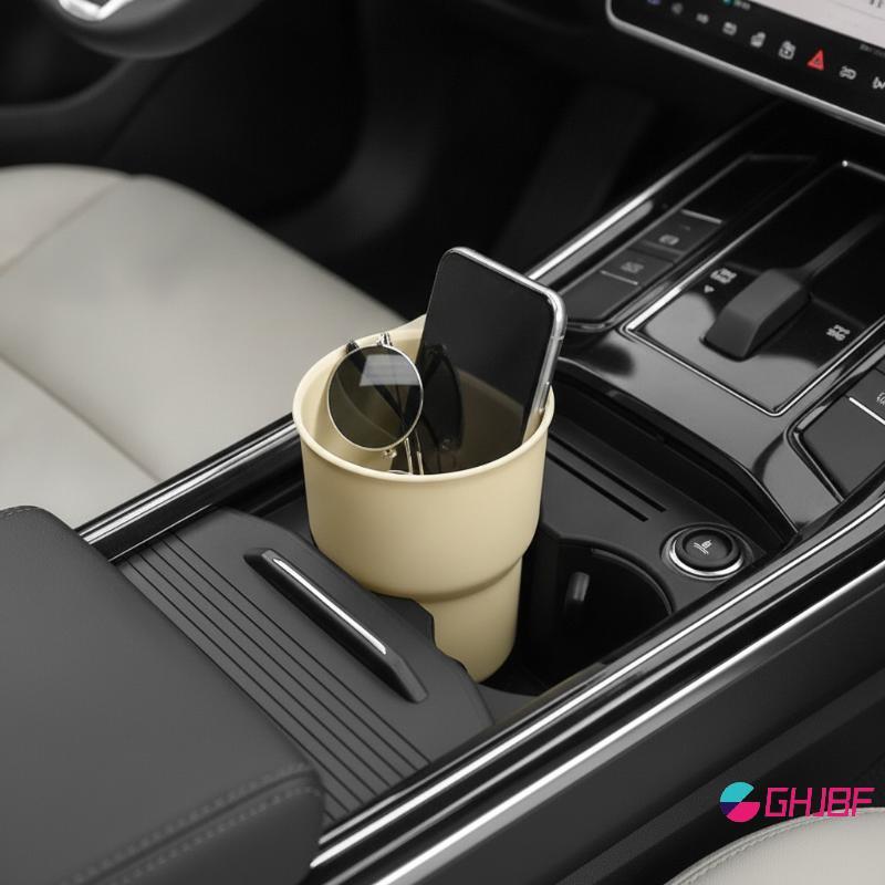 GHJBF] 3-in-1 Vehicle Cup Holder Anti-slip โทรศัพท์ผู้ถือเครื่องดื่ม Mini ถังขยะสําหรับรถยนต์ Travel