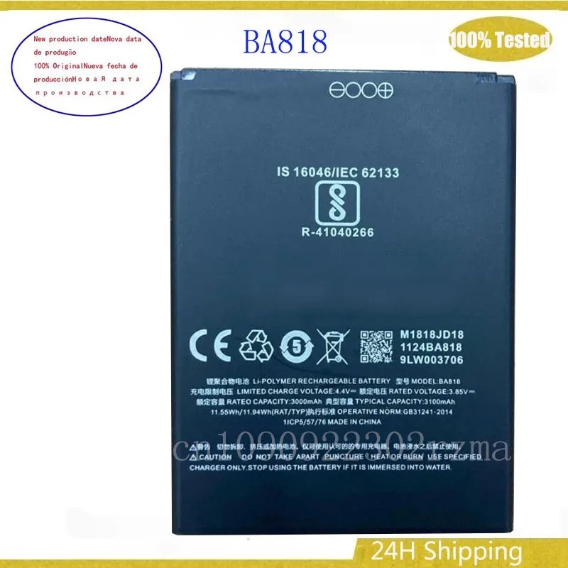 เปลี่ยนแบตเตอรี่สําหรับ Meizu C9 Pro M819H C9 M818H ในตัว BA818 แบตเตอรี่ลิเธียมความจุสูง