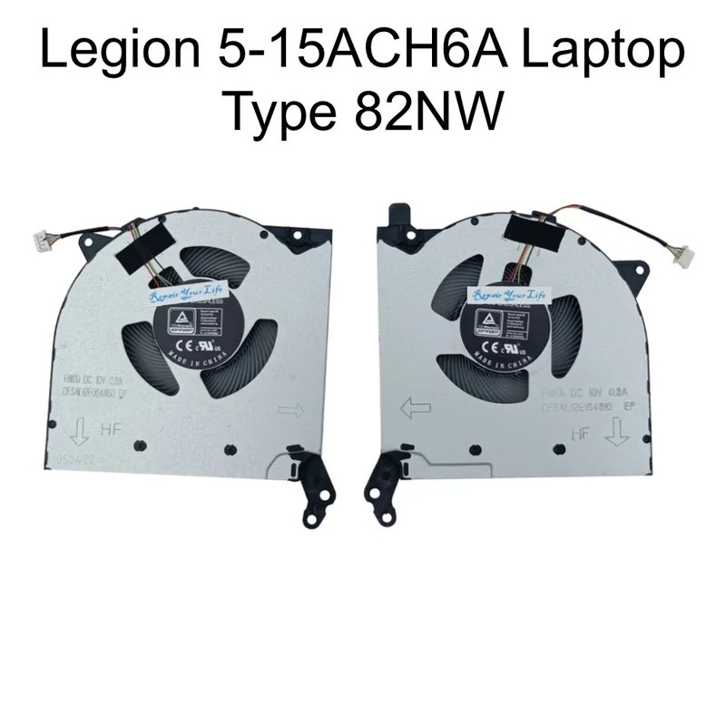 พัดลมระบายความร้อนแล็ปท็อปสําหรับ Lenovo Legion 5-15ACH6A 82NW 17ACH6H 82JY CPU GPU FAN Cooler 5H40S