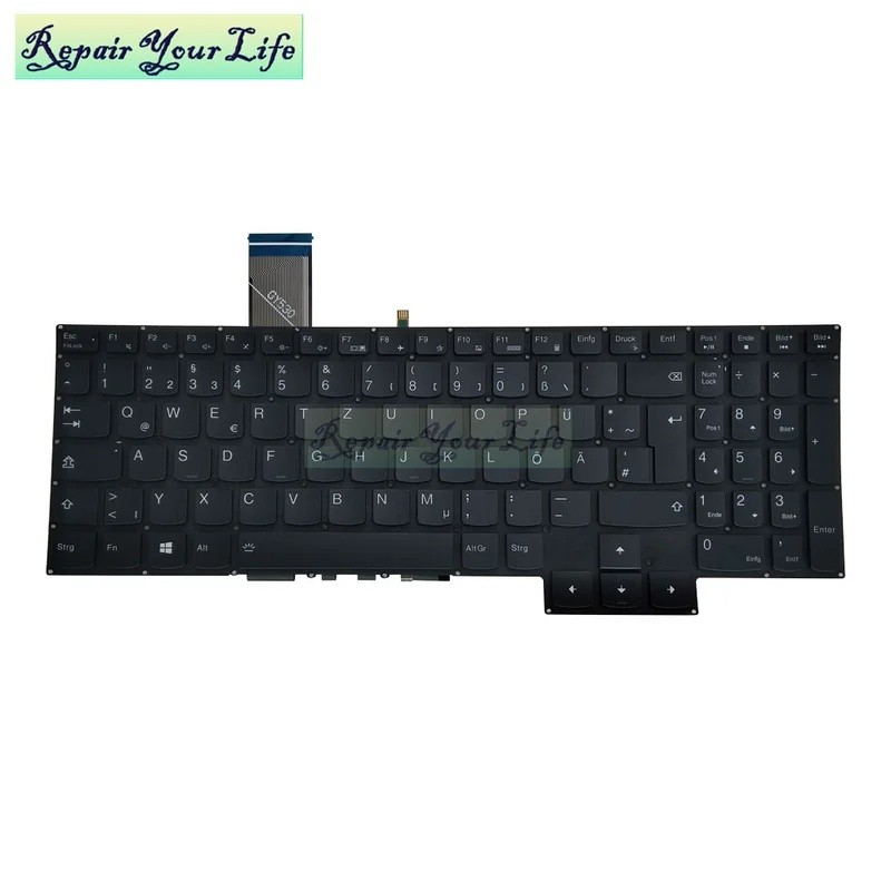 Backlit เยอรมัน UK คีย์บอร์ดสําหรับ Lenovo Legion 5-15IMH05H 5-15IMH05 15ARH05H 15ARH05 82B 5P-15IMH
