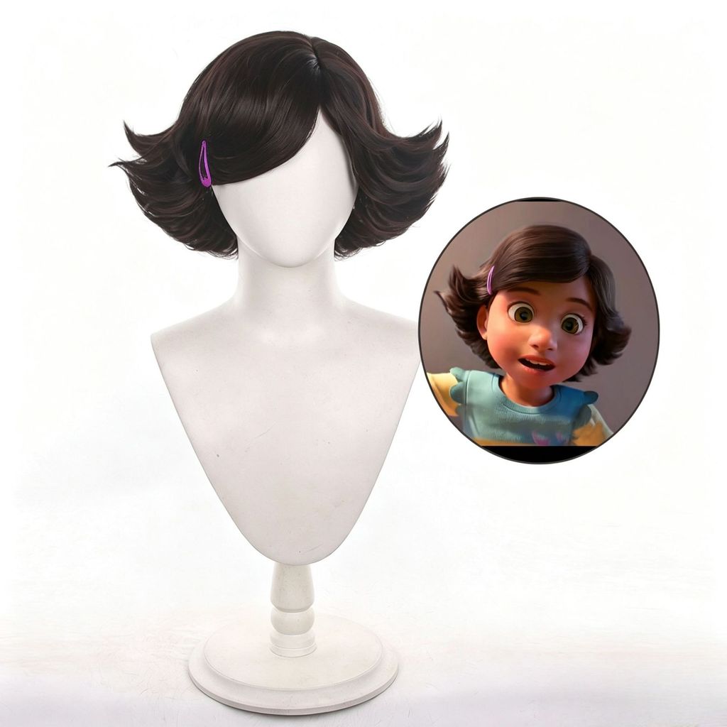 Toy Story Little Owner Bonnie คอสเพลย์วิกผมเด็กฮาโลวีนย้อนกลับผมสั้นด้านข้าง