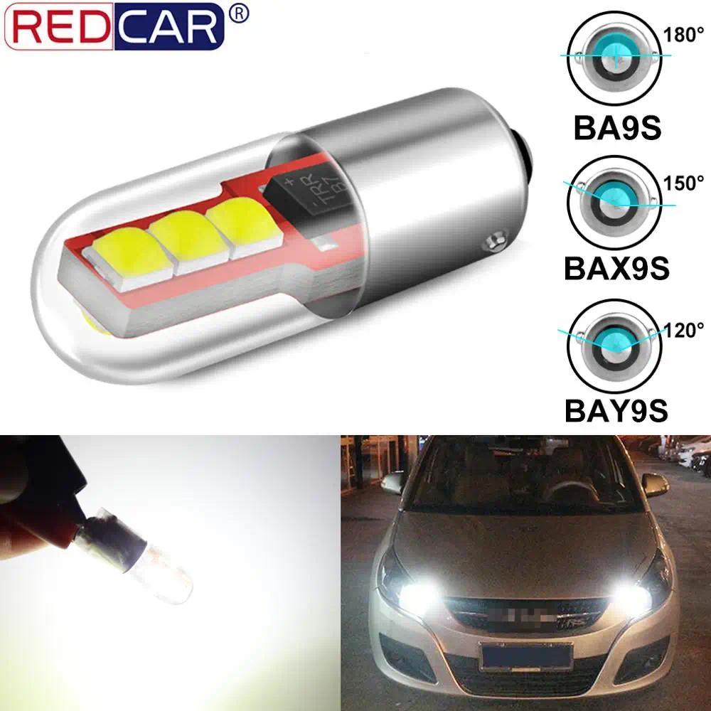 e1Pcs BA9S BAY9S BAX9S H21W T4W H6W หลอดไฟ Led 6SMD 3535ชิปรถไฟสำรองอัตโนมัติย้อนกลับ T2W T3W h5W ที