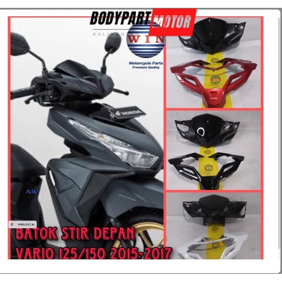 MERAH แฮนด์หน้าสําหรับ vario 125 150 2015 2016 2017 K59 win ยี่ห้อสีดําสีขาวสีแดง