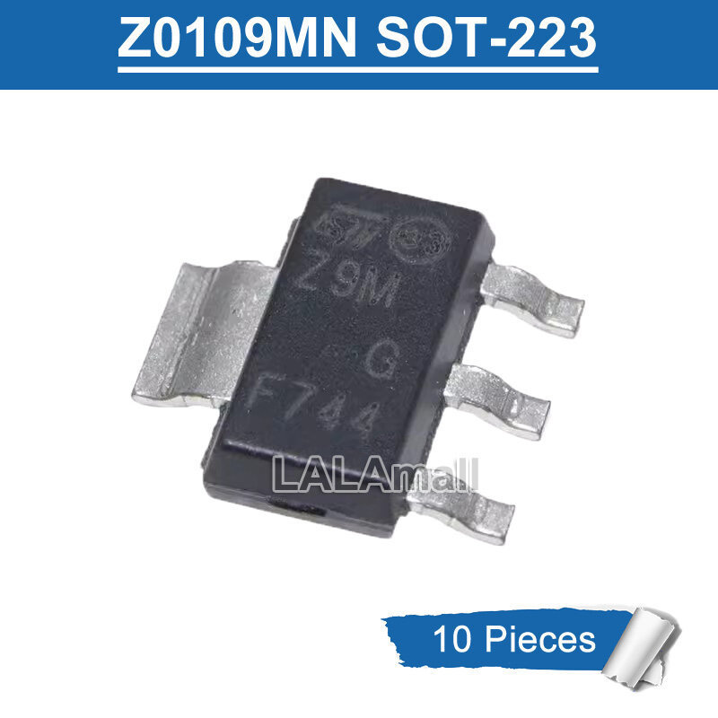 10pcs Z0109MN 5AA4 SOT-223 Z01 Z9M 0109MN SOT223 SMD 1A/600V Logic ระดับ 4Q Triac ใหม่