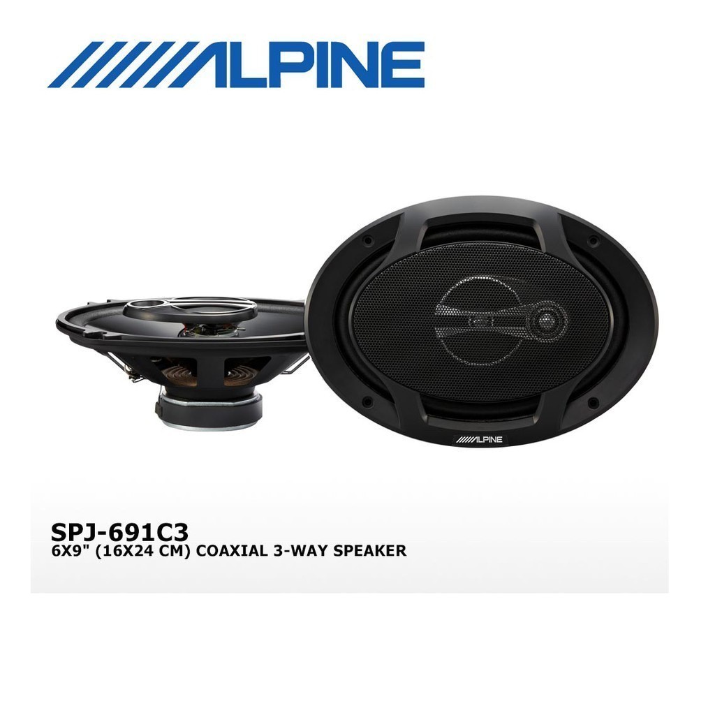 Alpine Spj-691C3 6X9" (16X24 cm) Coaxial 3-Way Speaker Entry-Level Speaker J Series