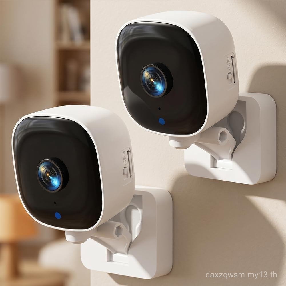 กล้องอินฟราเรดไร้สาย WiFi 2 แพ็ค 360° กล้องตรวจสอบบ้านในร่มแบบเสียบปลั๊กที่ถอดออกได้หมุนได้ J8KC