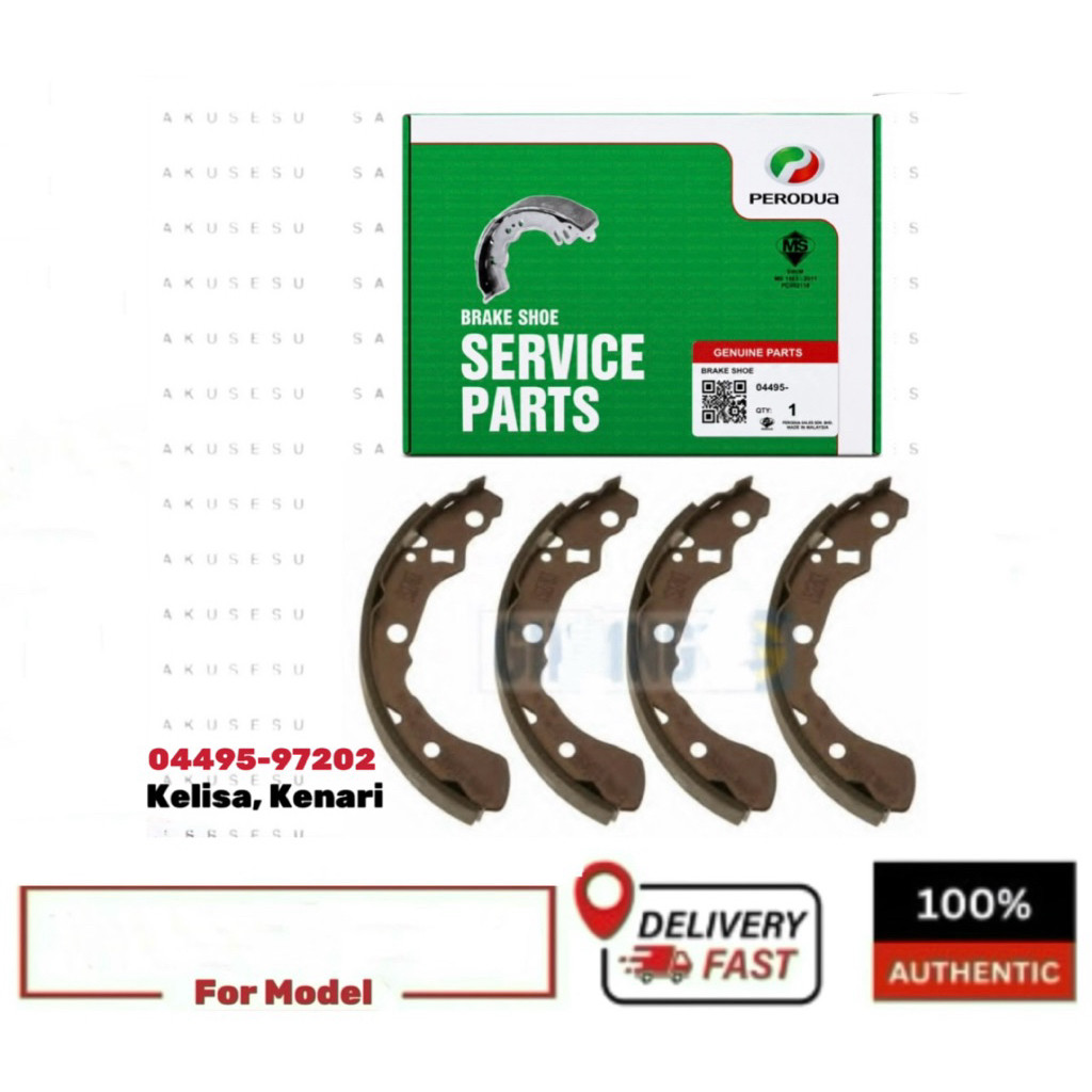 04495-97202 รองเท้าเบรก Perodua ด้านหลังสําหรับ Kelisa, Kenari, Viva