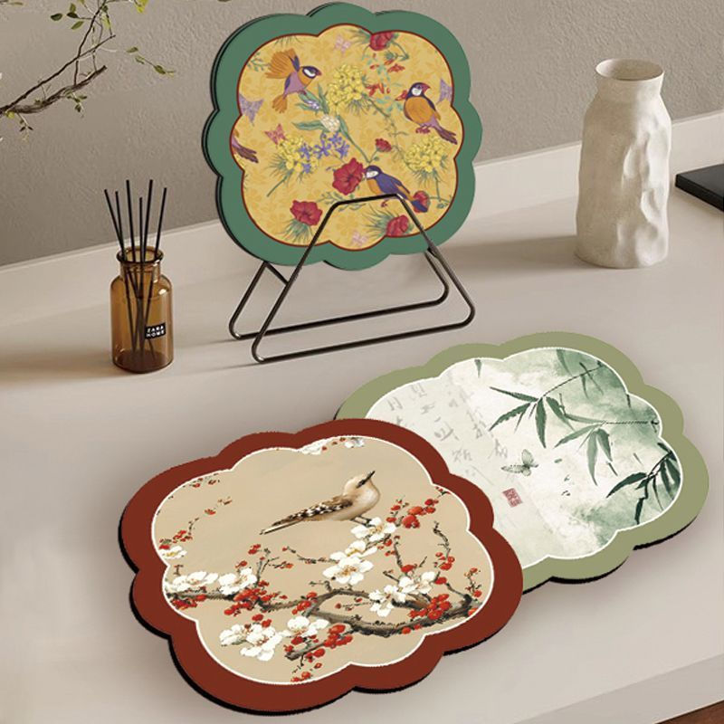 Water-absorbent new mat, heat-resistant for dining plates12y2025New Zen-style heat-insulating pot an