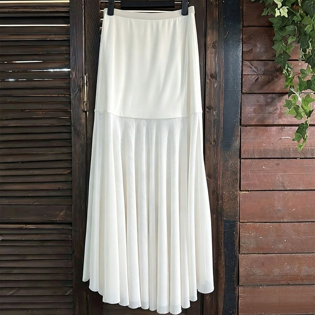 ผ้าม่านที่เหมาะกับผิว Anti-Exposure Cheongsam ภายใน Petticoat Elegant Layered Gauze Fishtail กระโปรง Petticoat กระโปรงยาวด้านใน#亲肤垂坠防走光旗袍内搭衬裙飘逸叠穿网纱鱼尾衬裙半身裙内搭长裙7/27