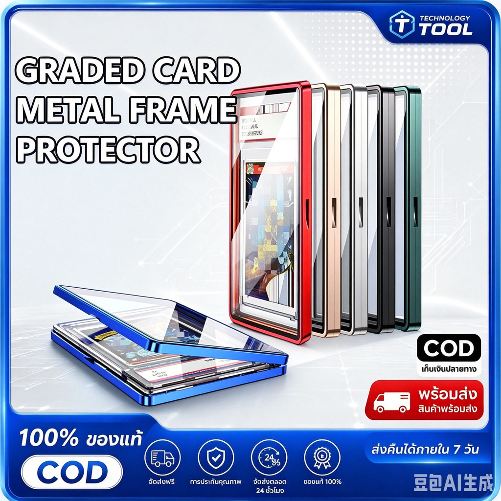 (คลังสินค้าพร้อม) PSA/CGC Graded Cards Protector เคสแม่เหล็กอลูมิเนียมสําหรับ PSA Slats กรอบแม่เหล็ก