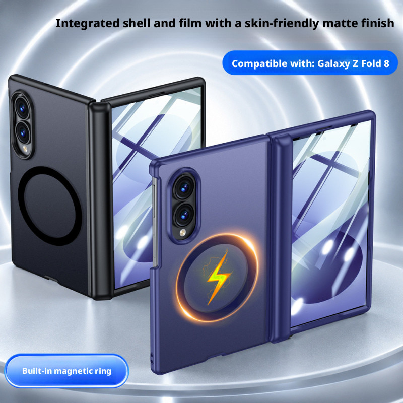 Samsung Galaxy Z Fold8 Ultra/Z Fold8 Magnetic MagSafe Case, All In One ในตัว HD กระจกนิรภัยป้องกันหน้าจอ,บานพับป้องกันเต็มรูปแบบ Matte Skin-Friendly Slim เคสกันกระแทก