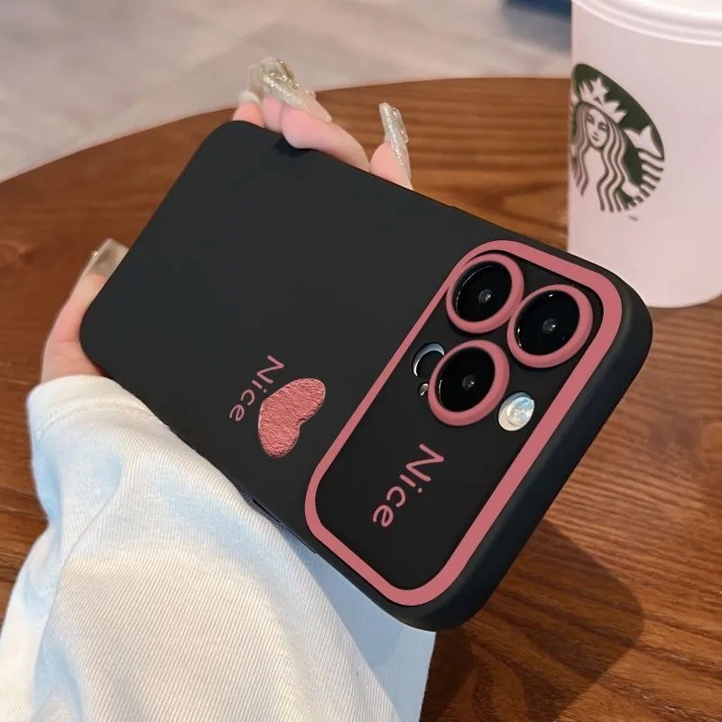 Frosted SoftซิลิโคนสําหรับiPhone 14 ProMax XSMAX 17 Pro 13 Pro 11 Pro 12 15 16 Pro 13 Plus 15 Pro Max XS Graffiti nice Loveกันกระแทก