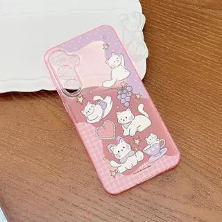 Purple TPU เคสFor Samsung A17 A07 A56 A57 A37 A54 A06 A55 A16 A36 A15 A05S A34 A35 S24 FE S25 S26 Ultra เคสใสแบบนิ่ม