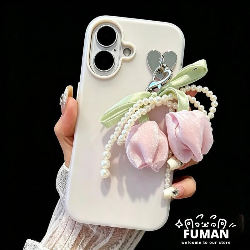 หวาน 3D Pearl Tulip 2 in1 เคสโทรศัพท์สําหรับ iTel S26 Ultra S25 Ultra S23 Plus P65 P55 P40 Plus RS4 