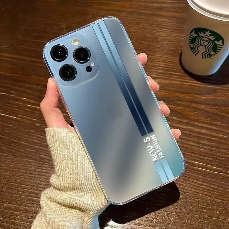 เคสโทรศัพท์กันกระแทกGradient Blue Stripeพิมพ์รูปแบบเหมาะสําหรับiPhone 11promax 11 12 13 14 pro max 1