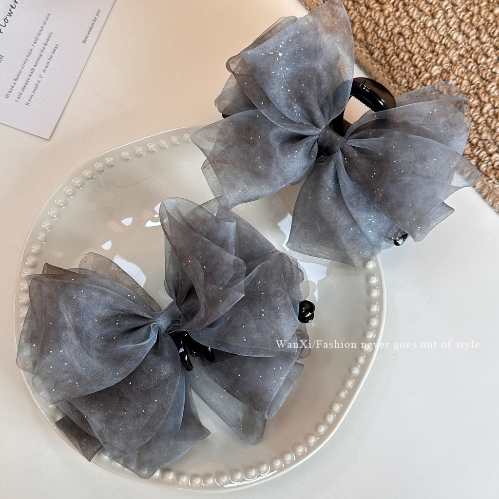 Gypsophila Bow Banana Clip Back Head High-End All-Match กิ๊บติดผมทุกวัน