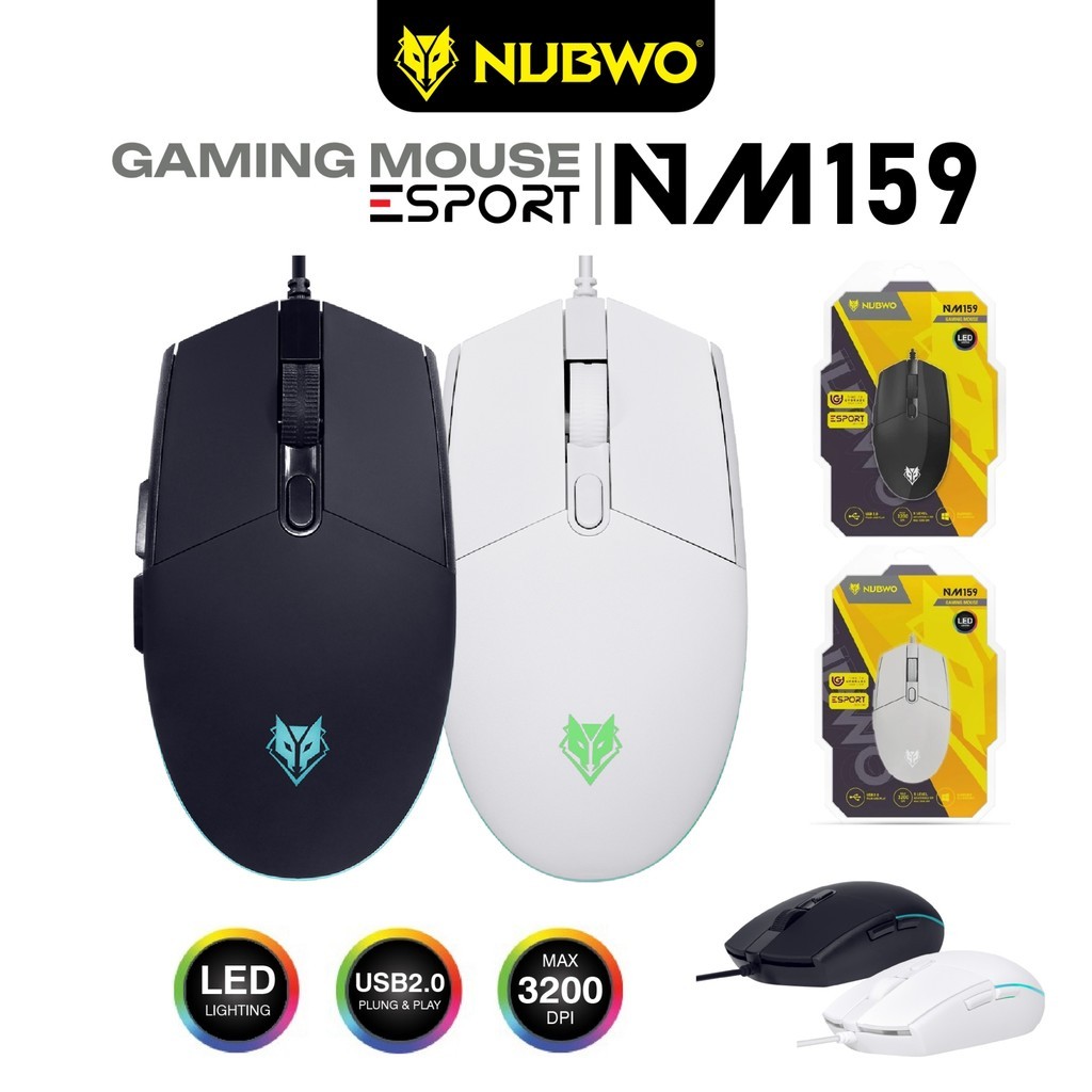 เม้าส์ มีสาย NUBWO NM159 Gaming Mouse USB เม้าส์ มีสาย เมาส์เกมมิ่ง 3200 DPI 6ปุ่ม goodboss89