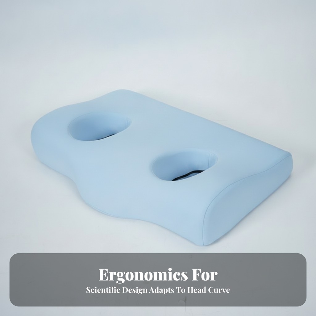 หมอนหู Ergonomic Contoured Sleep หมอนผ้าปูที่นอนศัลยกรรมกระดูกสําหรับการนอนหลับ