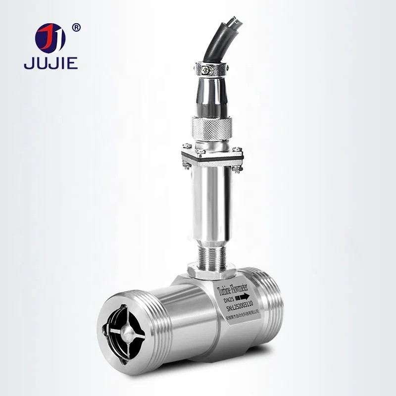 L7QK Flowmeter Water Turbine Flow Meter Sensor พร้อมการเชื่อมต่อด้ายสัญญาณ Pulse 2 นิ้ว 1 นิ้ว Flowm