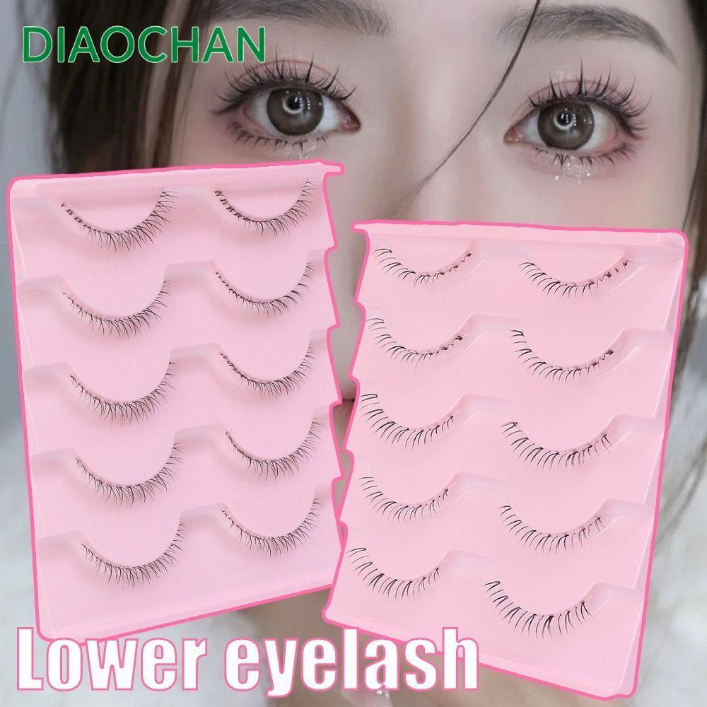 DICHATH Under Eye Lashes, Soft Natural Lower Eyelashes, Handmade Manga Bottom Korean Makeup Band Man