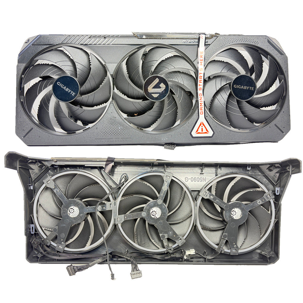 เหมาะสําหรับ Gigabyte RTX 5090 GAMING OC Magic Eagle กราฟิกการ์ดพัดลมระบายความร้อนเงียบถอดชิ้นส่วนผล