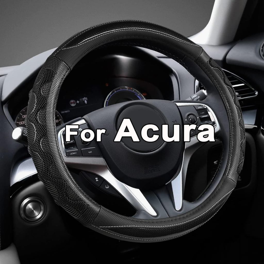 GIANT PANDA พวงมาลัยสําหรับ Acura RDX และ MDX, พวงมาลัยรถสําหรับ Acura TLX และ TL - สีดํา