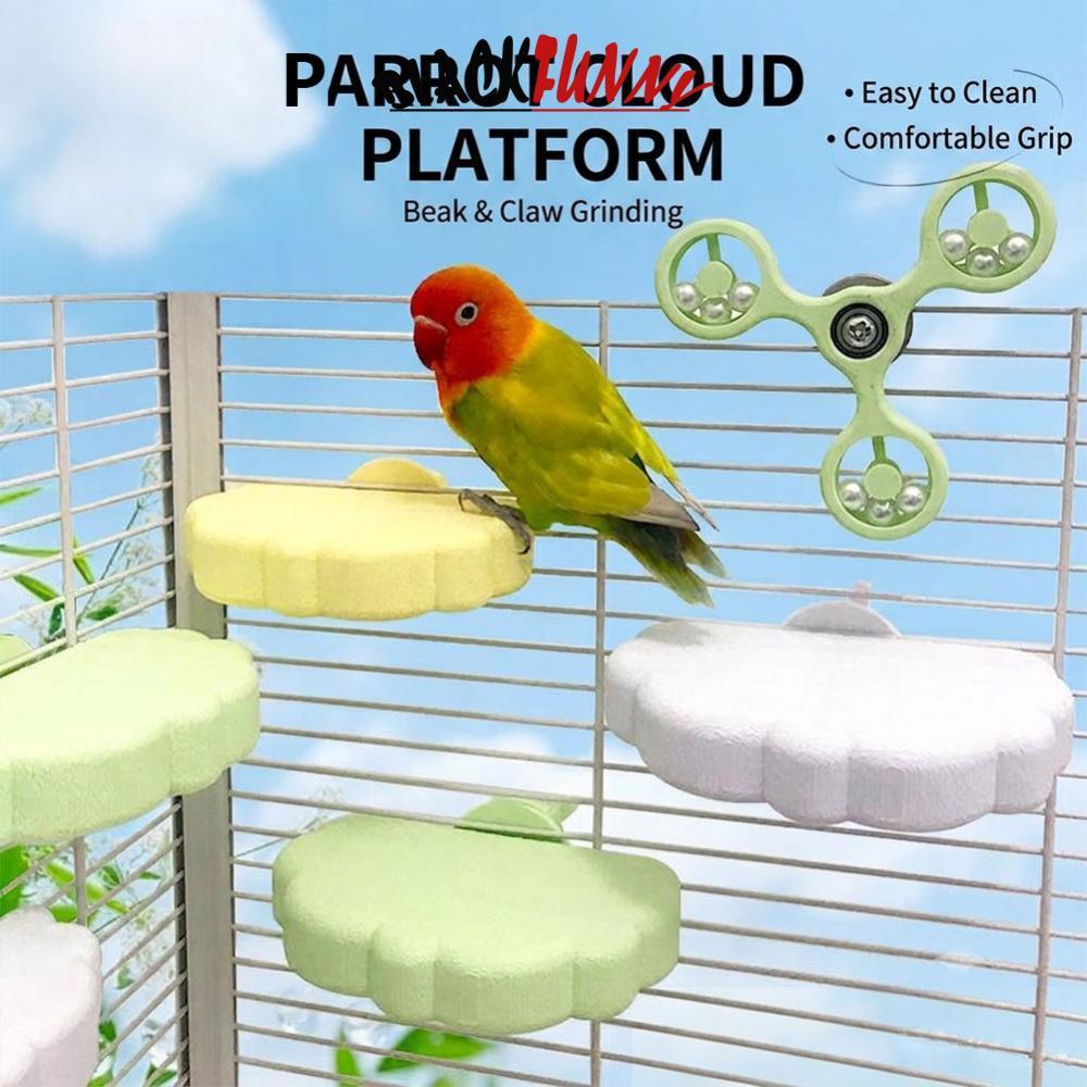 BLACKFUNNY Cloud Shape Parrot Perch Platform Nail Trimming Stand Bird Cage ตกแต่ง Cloud Perch แพลตฟอ