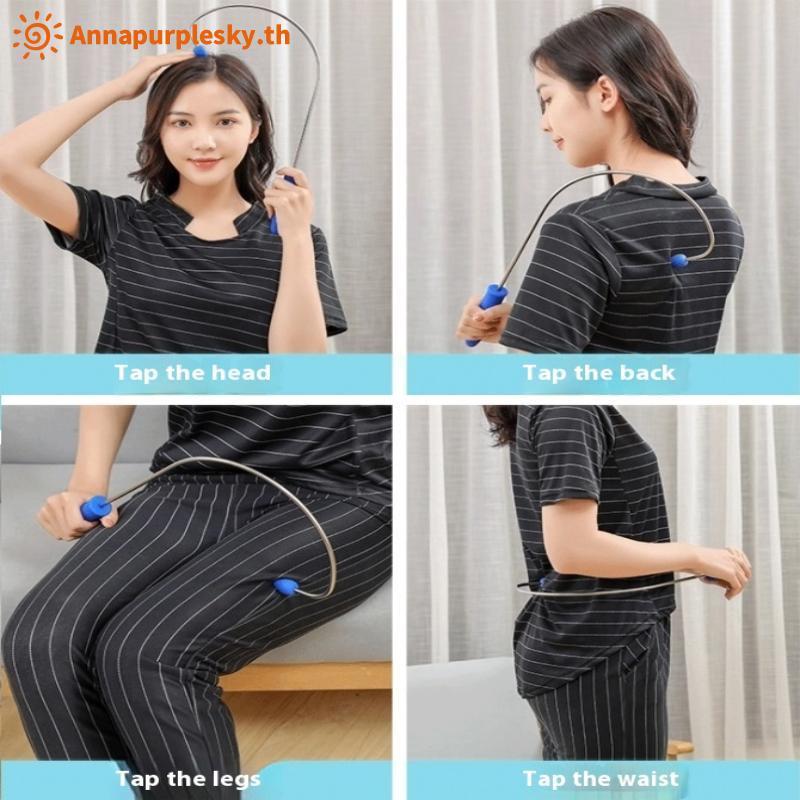 Annapursky Trigger Point Massage Cane Tool สําหรับไหล่คอกลับ, Manual Muscle Knot Remover TH