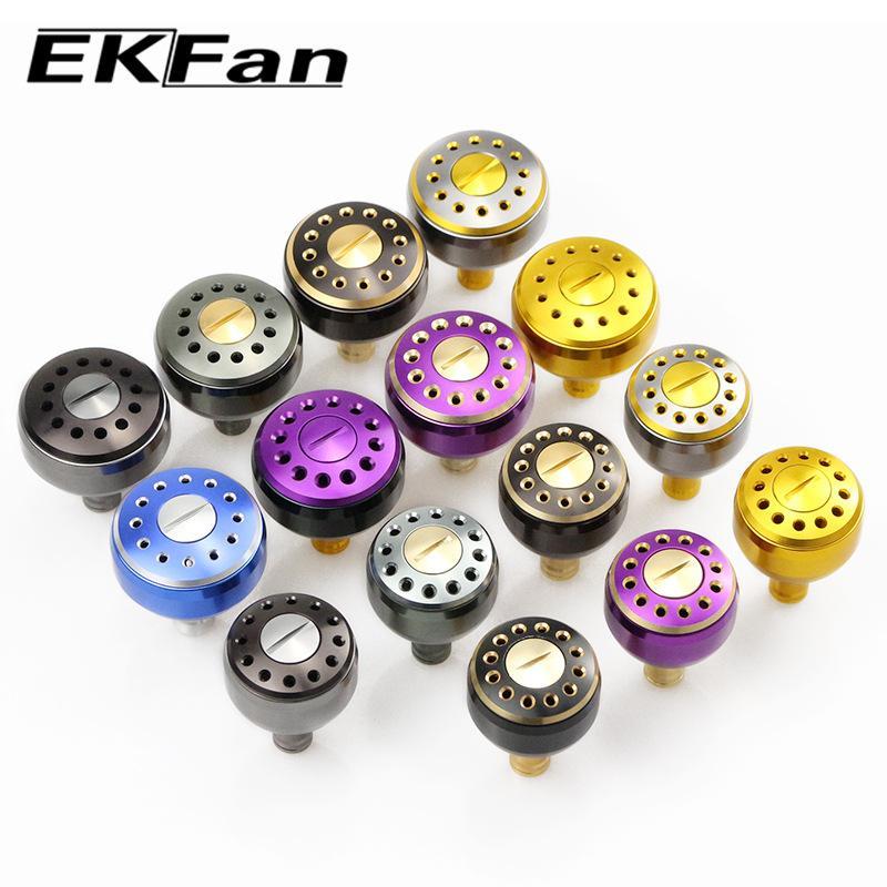 EKFan อลูมิเนียมอัลลอยด์ตกปลา Handle Knob สําหรับ Daiwa Shimano 32/38 มม.หล่อ BC Spinning Fishing Re