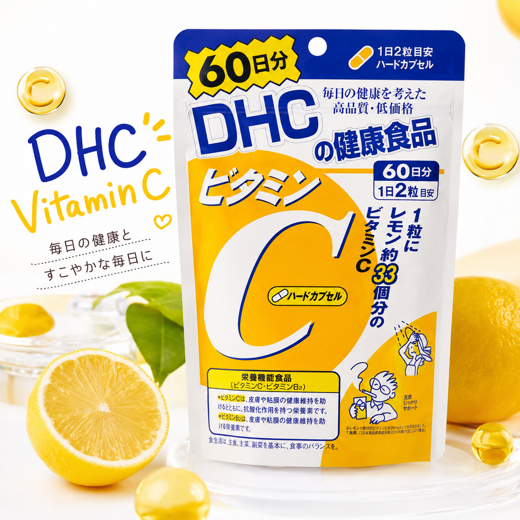 DHC Vitamin C 60 วัน (120เม็ด) DHC vitamin C สูตรเพิ่ม vitamin B2