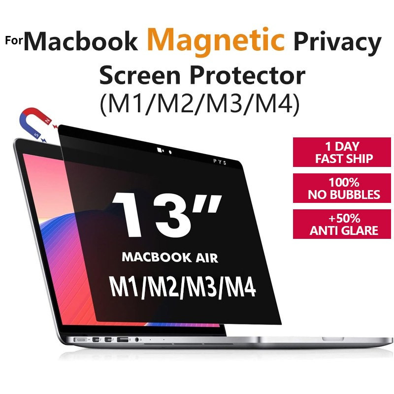 ตัวป้องกันหน้าจอความเป็นส่วนตัวแม่เหล็กบางพิเศษสําหรับ MacBook Pro 13/14/16 นิ้ว (M1/M2/M3/M4)& Air 
