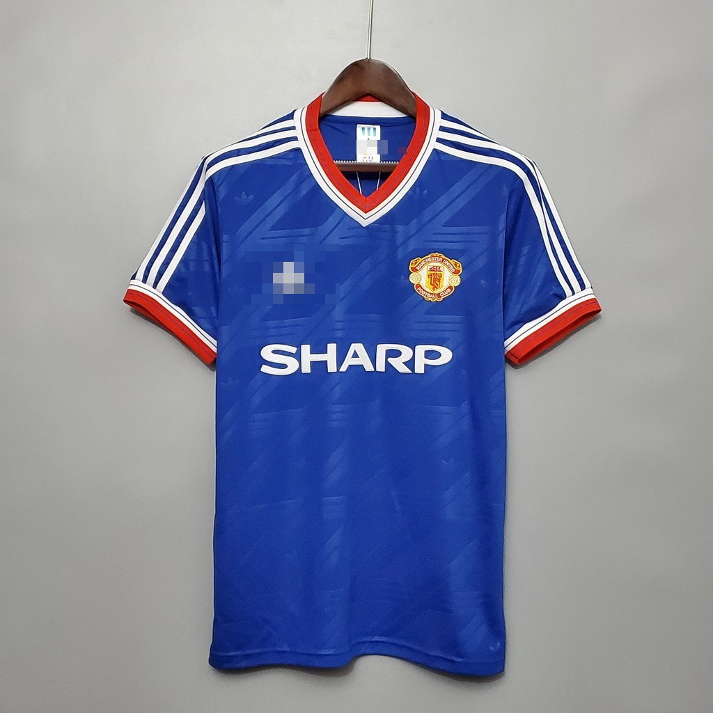 86-88 Football MU Third Away Man Utd Retro Soccer Jersey-XH