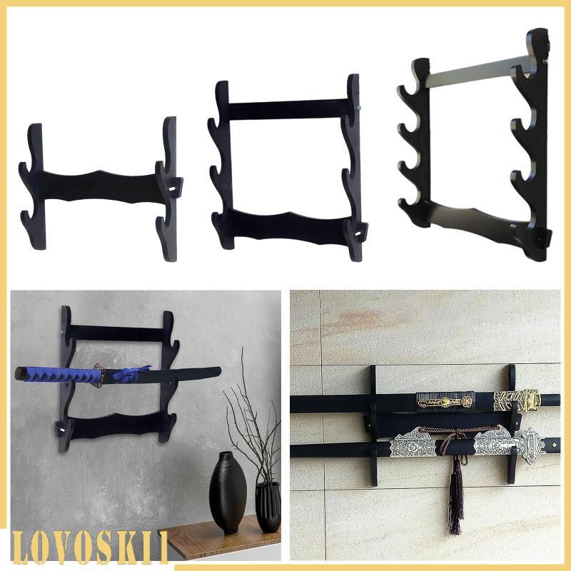 [Lovoski1] รองรับที่วาง, ขาตั้งซามูไรติดผนังจอแสดงผล Katana Wakizashi Tanto Rack