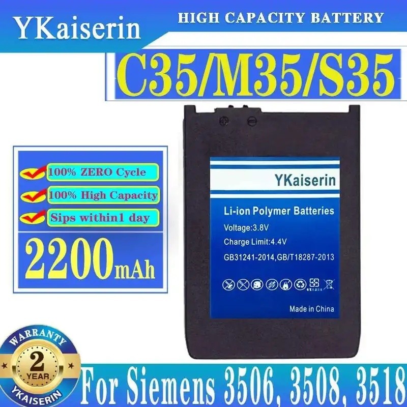 แบตเตอรี่โทรศัพท์มือถือ C35 M35 S35 1850mAh สําหรับ Siemens 3506 3508 3518 3568 3608 C35 C35e C35i M