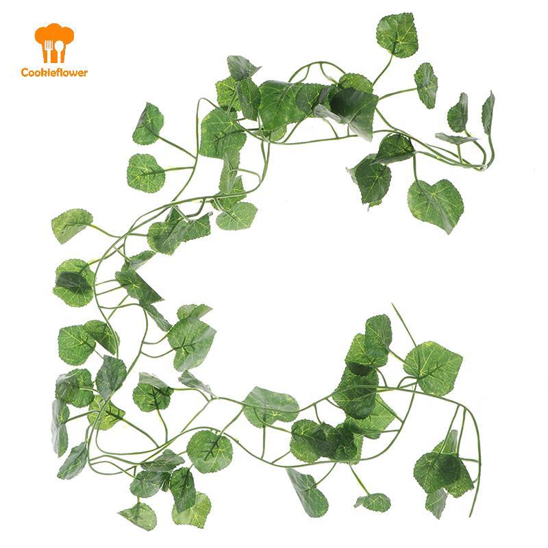 CKFR 2.0m Artficial Vine พืชสีเขียว Leaf แขวนตกแต่งหวาย Liana ผนังใบ